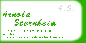 arnold sternheim business card